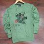 Stay Stylish and Cozy with the Latest Trendy Fleece Printed Sweatshirt for Men – Green