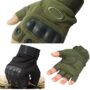 1 DreamPalace India Riding, Cycling, Mountain Bike, Half Finger Anti-Slip Gloves for Men and Women, Nylon, Microfiber (Free Size) (Black) and (Green)