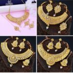 1 Traditional Gold Plated Alloy Jewellery Set For Women And Girls