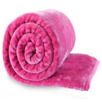 Comfortable Microfiber Double Size Blankets Pink