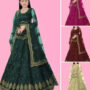 Elegant Girls Net Lehenga Cholis with Dupatta Set