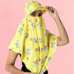Yellow Scarfs For Women And Girls With Cap New Style Rayon Cotton Winter, Summer And Rain Looking Pretty Beautiful